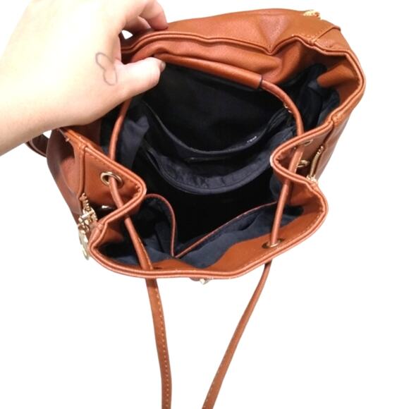 Wink Kangaroo Tan Leather Backpack main image 5